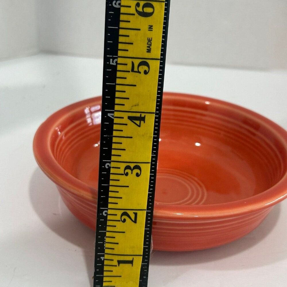 Homer Laughlin China Fiestaware Set of 2 Cereal Bowls Color Persimmon Retired - Picture 9 of 11